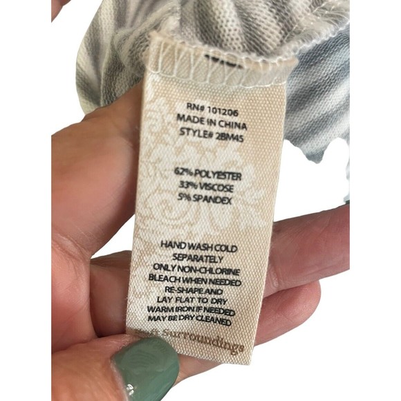 Soft Surroundings Sweater M Striped Gray Cowl‎ Neck Pullover Sweater Womens - Picture 7 of 8